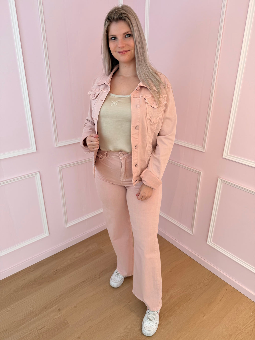 Pink Lucie Wide Fit Jeans
