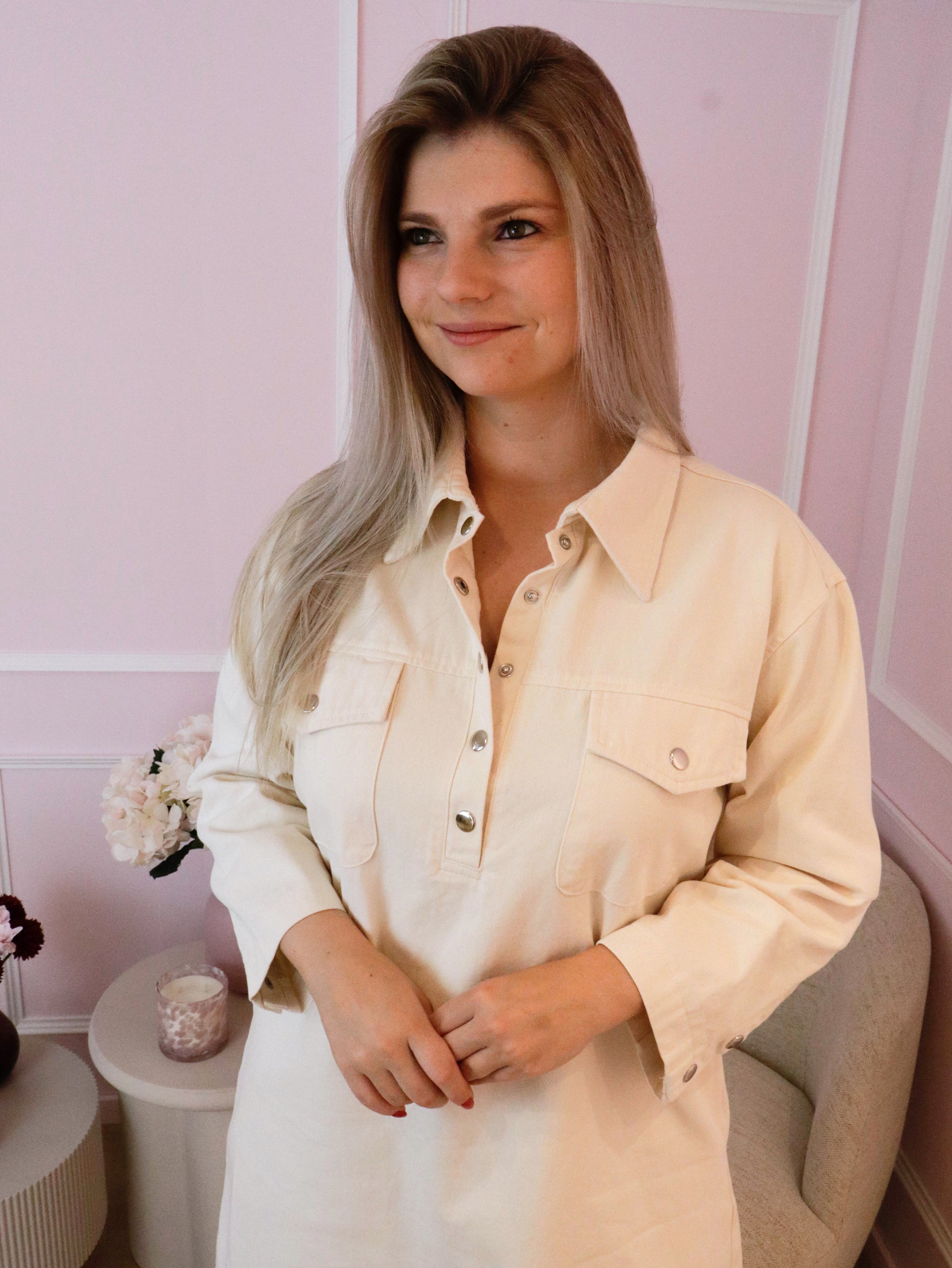 Beige Ellie Dress