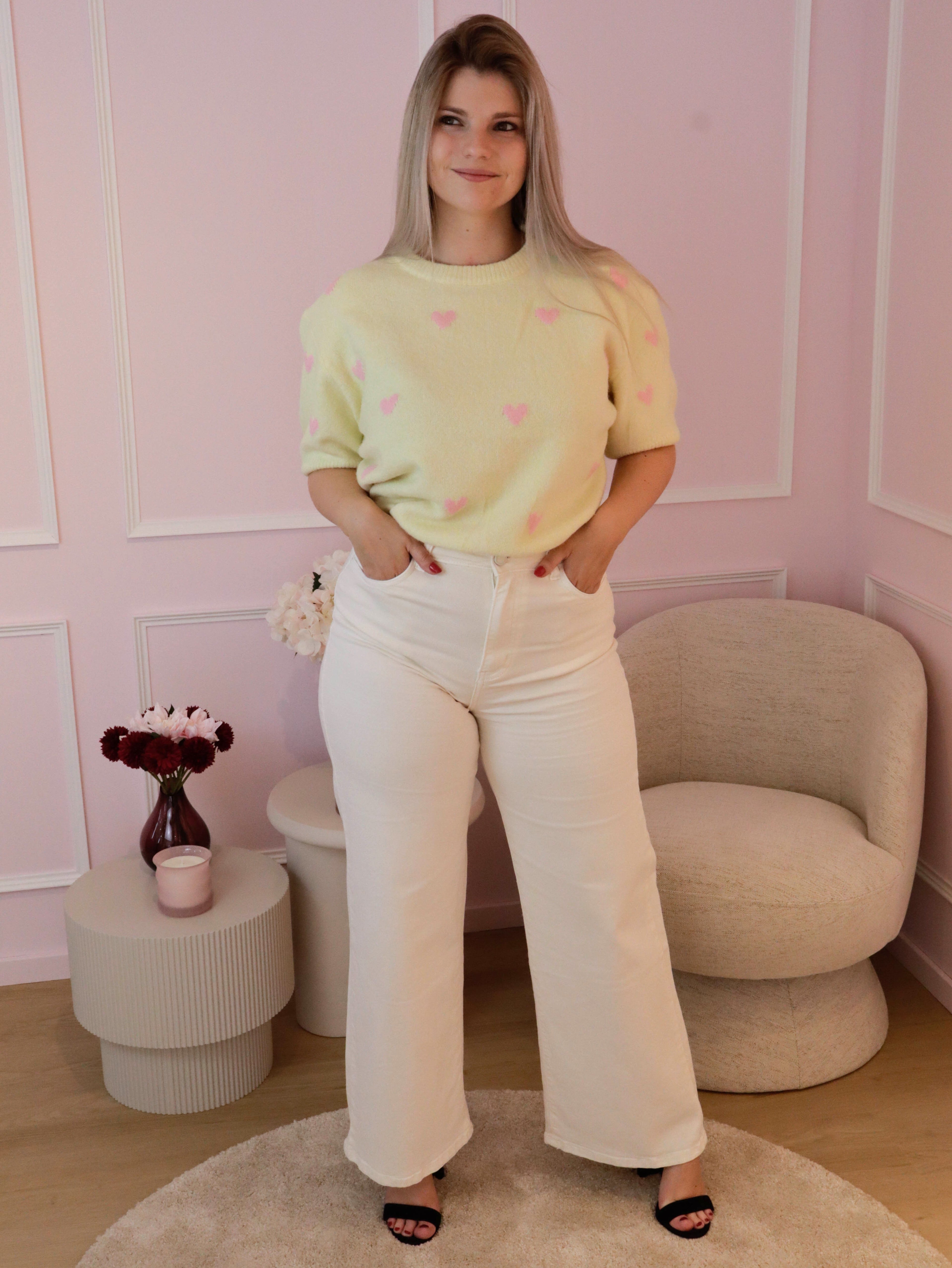 Yellow Heart Sweater