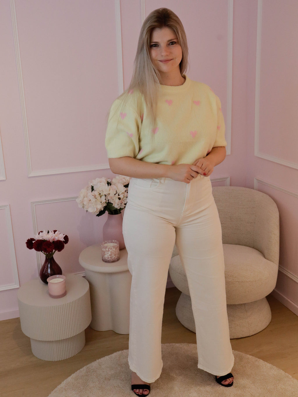 Yellow Heart Sweater
