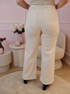 Beige Wide Fit Jeans