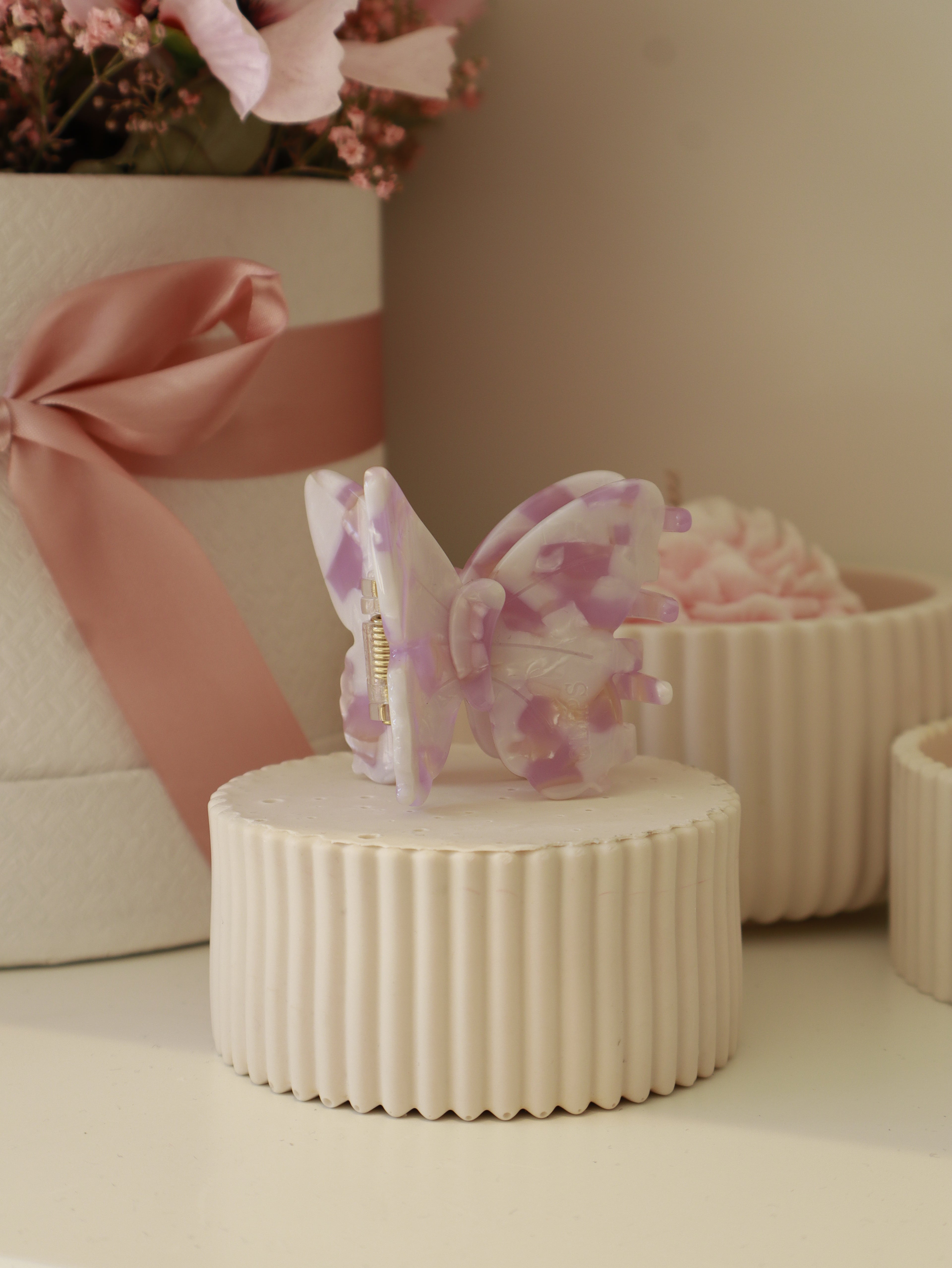 Marmer Lila-Wit Emily Clip