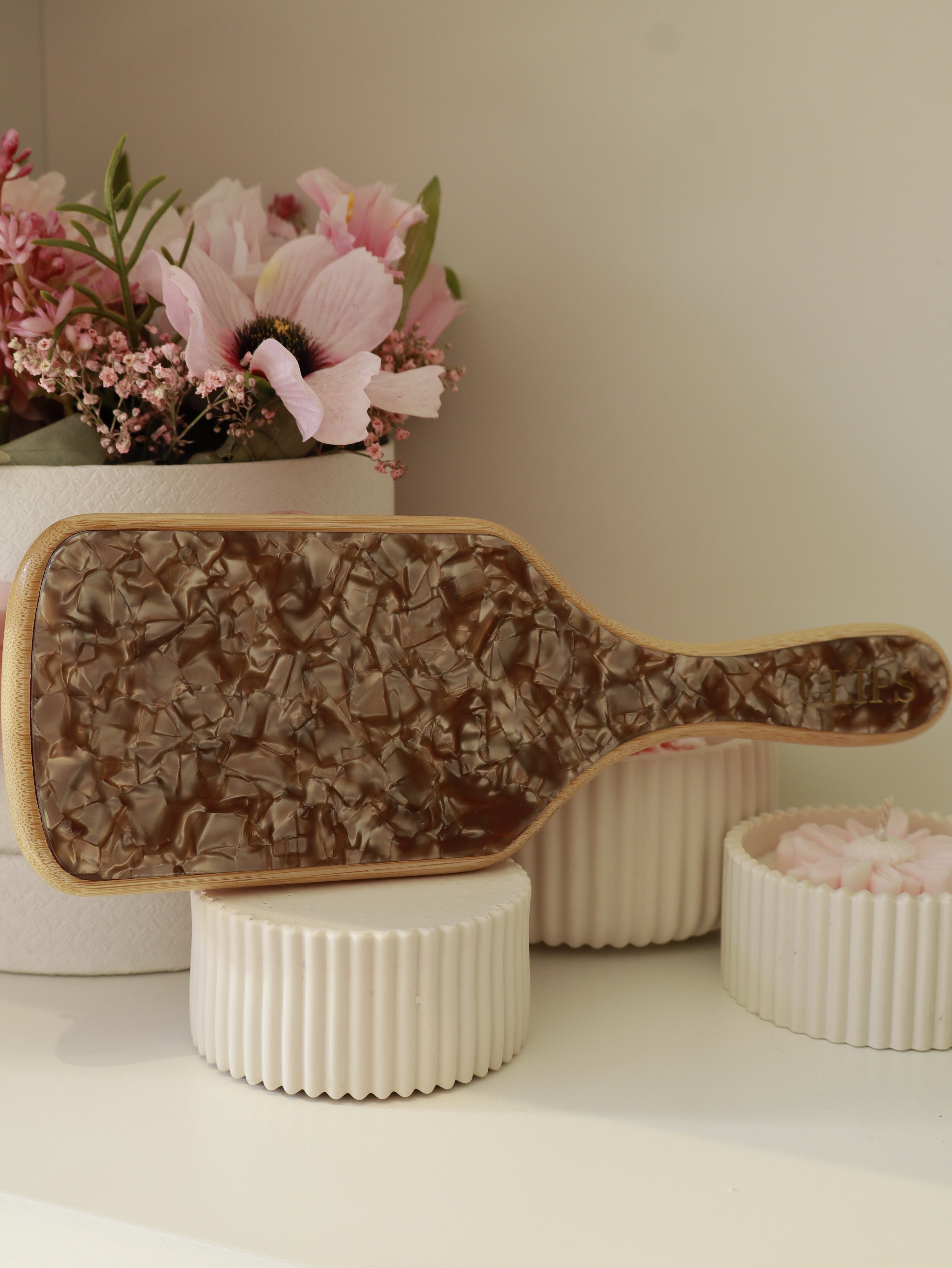 Marmer Rosé Bamboo Brush