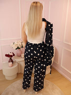 Navy Jayda Polka Dot Set