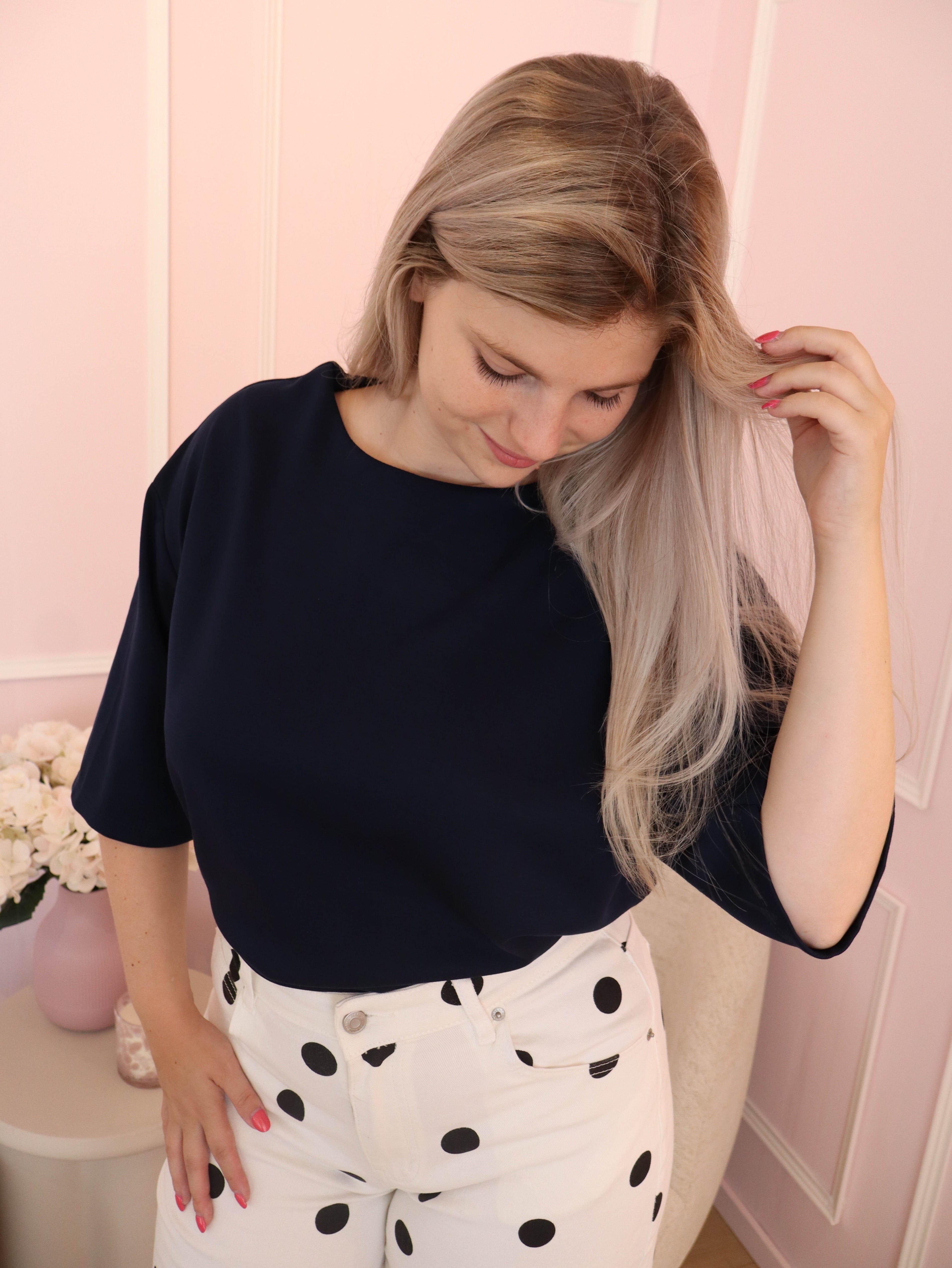 Navy Zoë Shirt