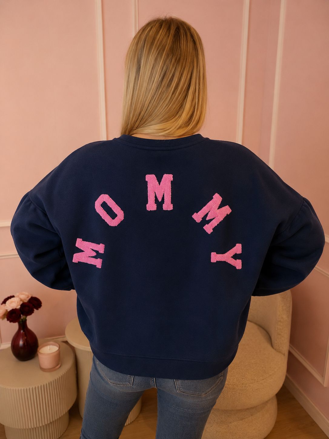 Navy & Pink Mommy Sweater
