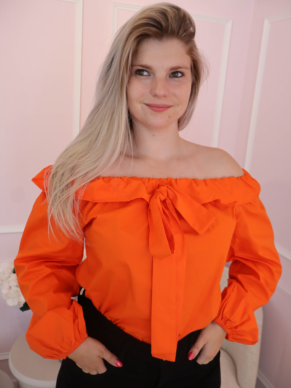 Orange Ines Blouse