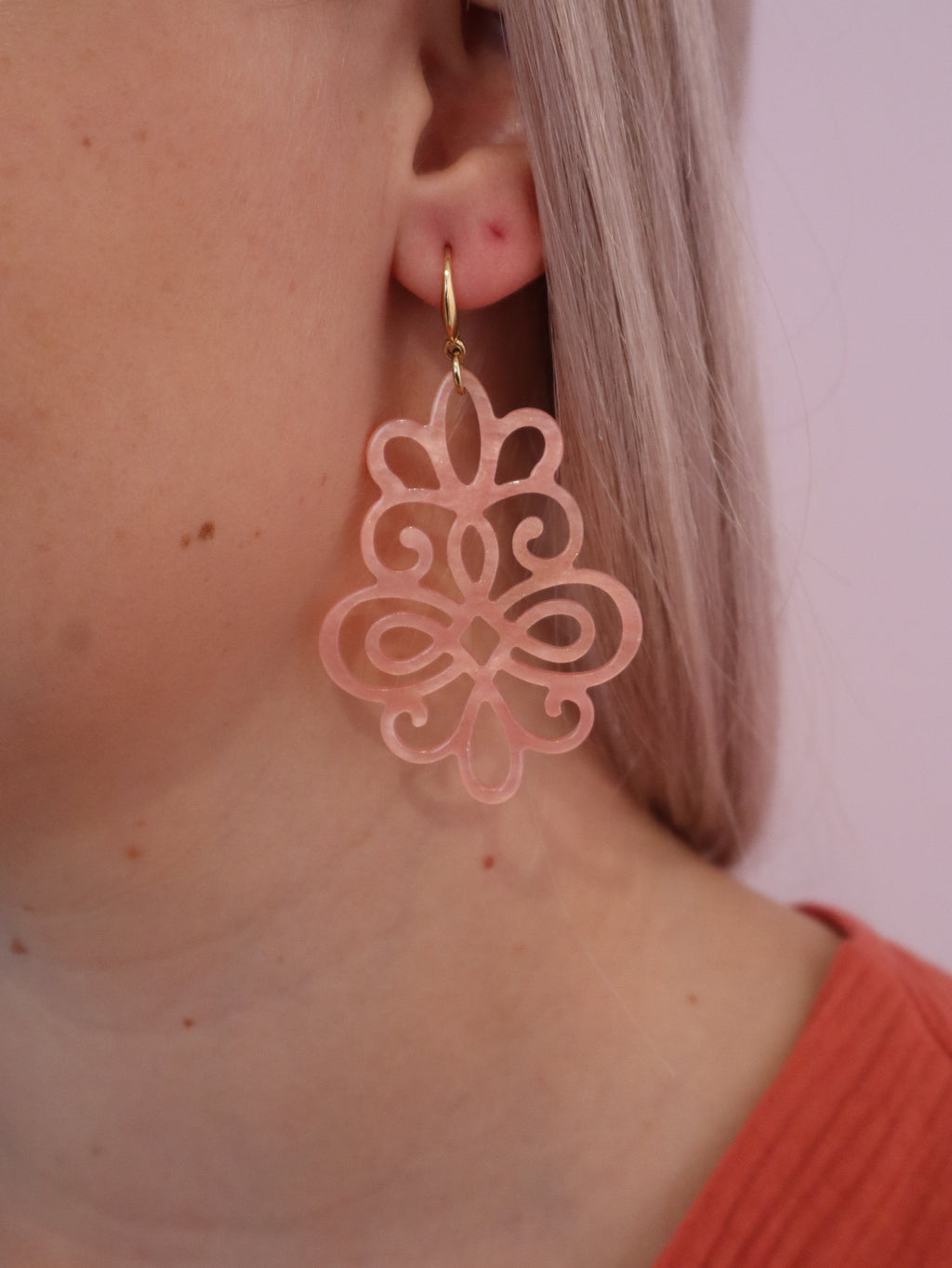 Orange Vintage Earring