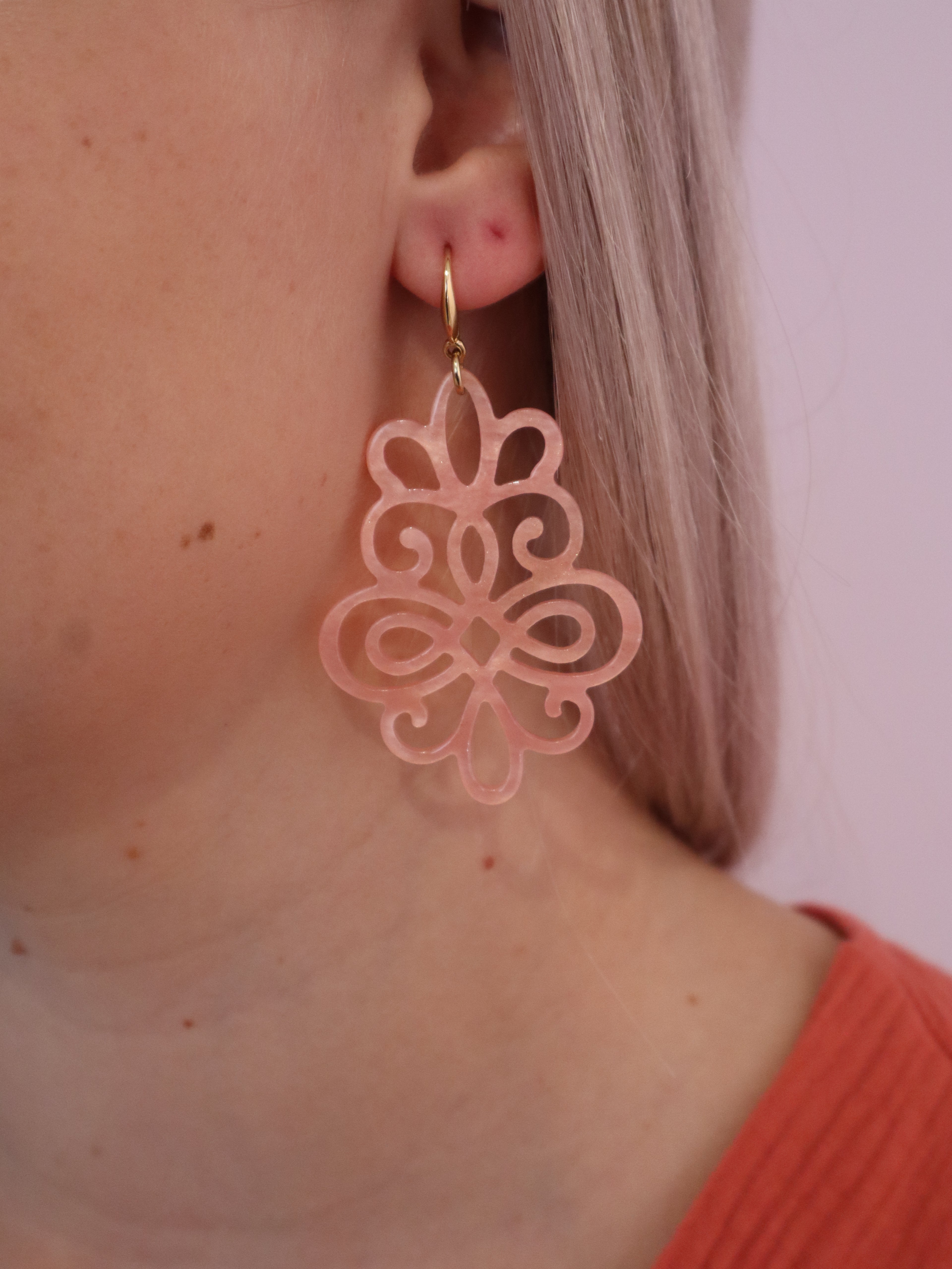 Orange Vintage Earring