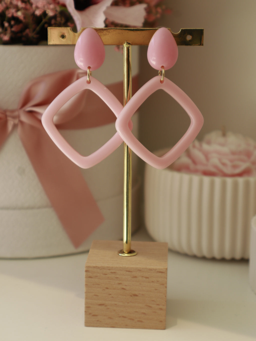 Pink Diamond Earring