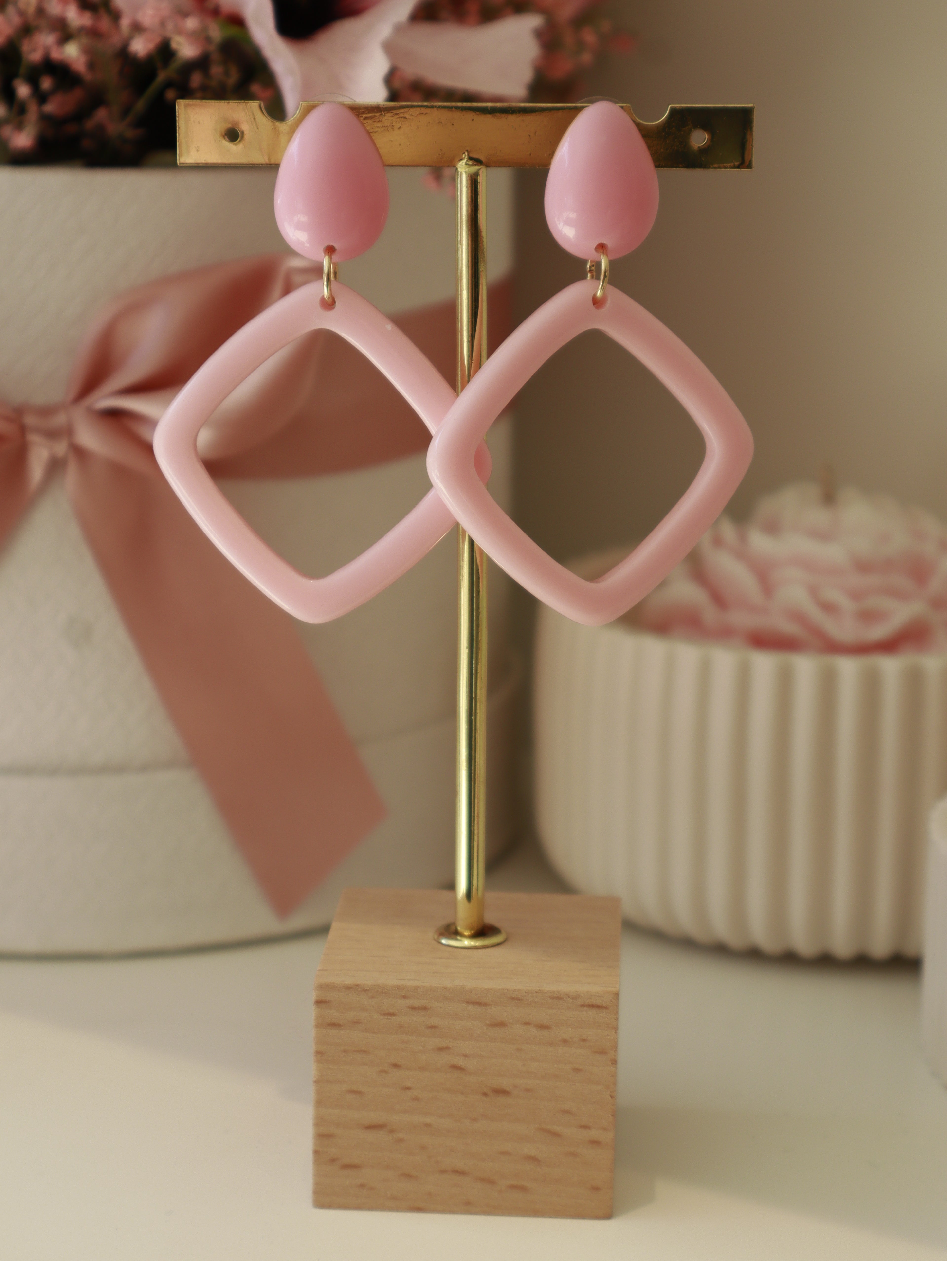 Pink Diamond Earring