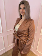 Pink Satin Elena Blazer