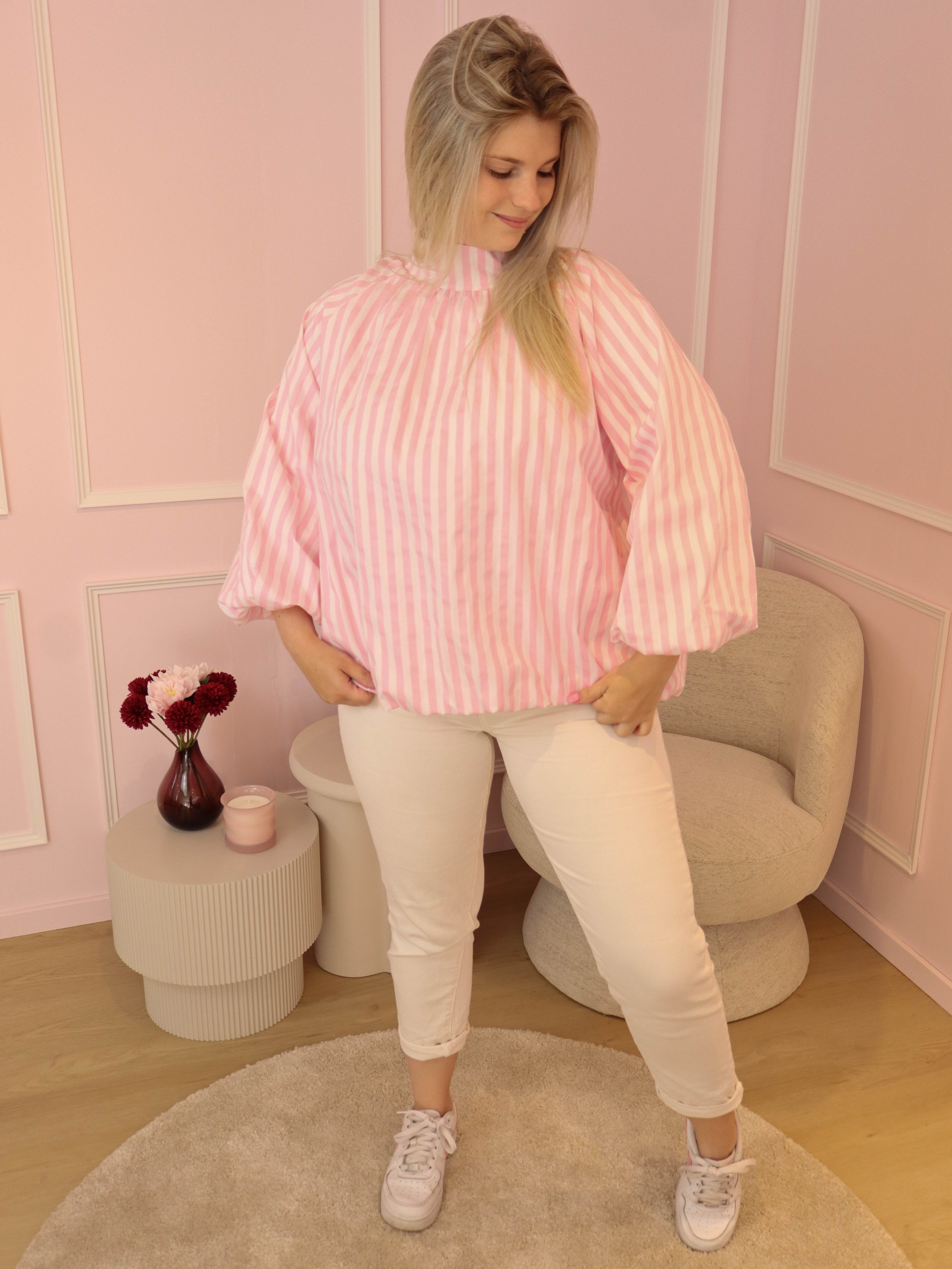 Pink Leonie Bow Blouse