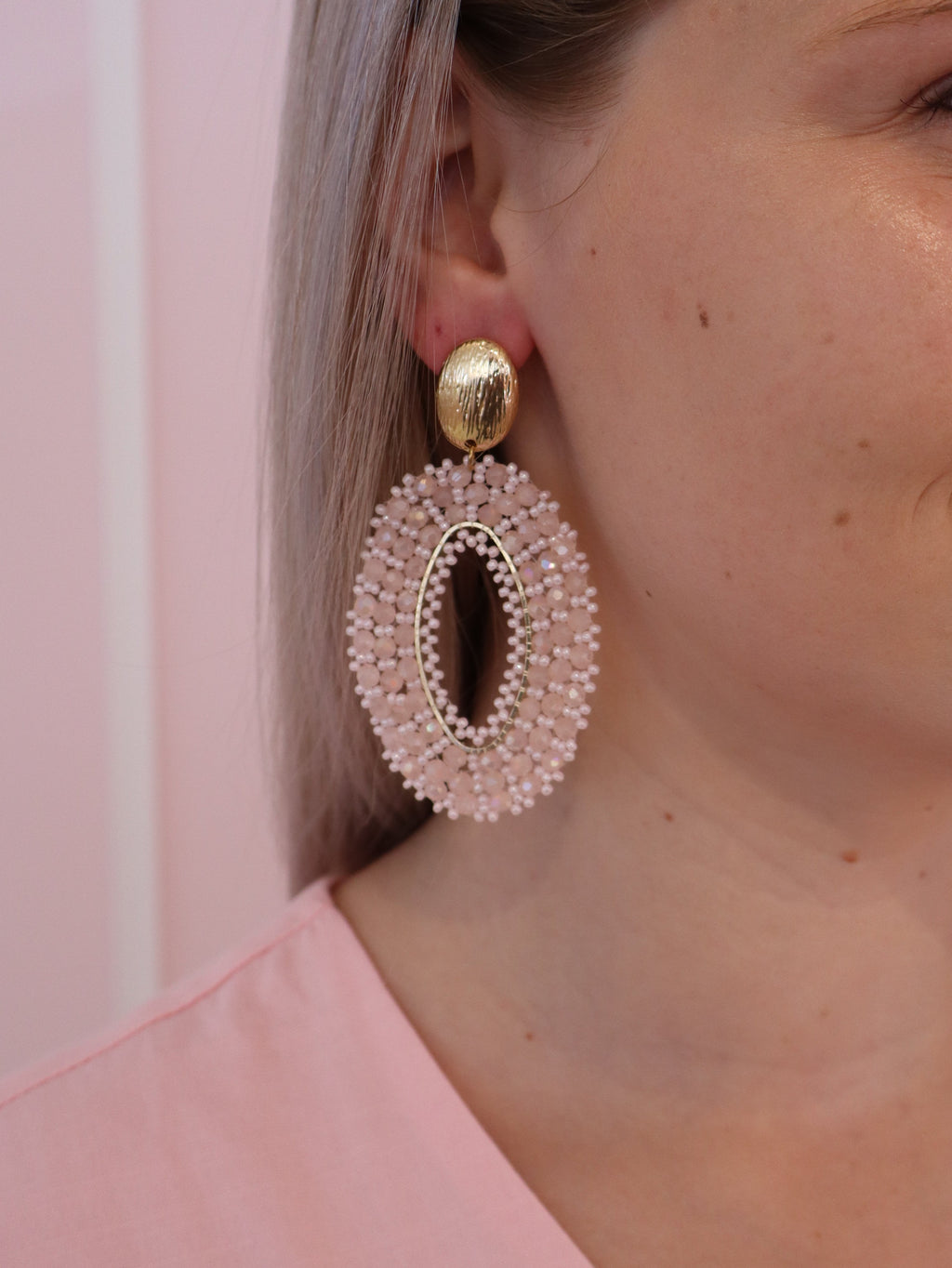 Pink Pearl Earring