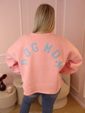 Pink & Blue Dog Mom Sweater