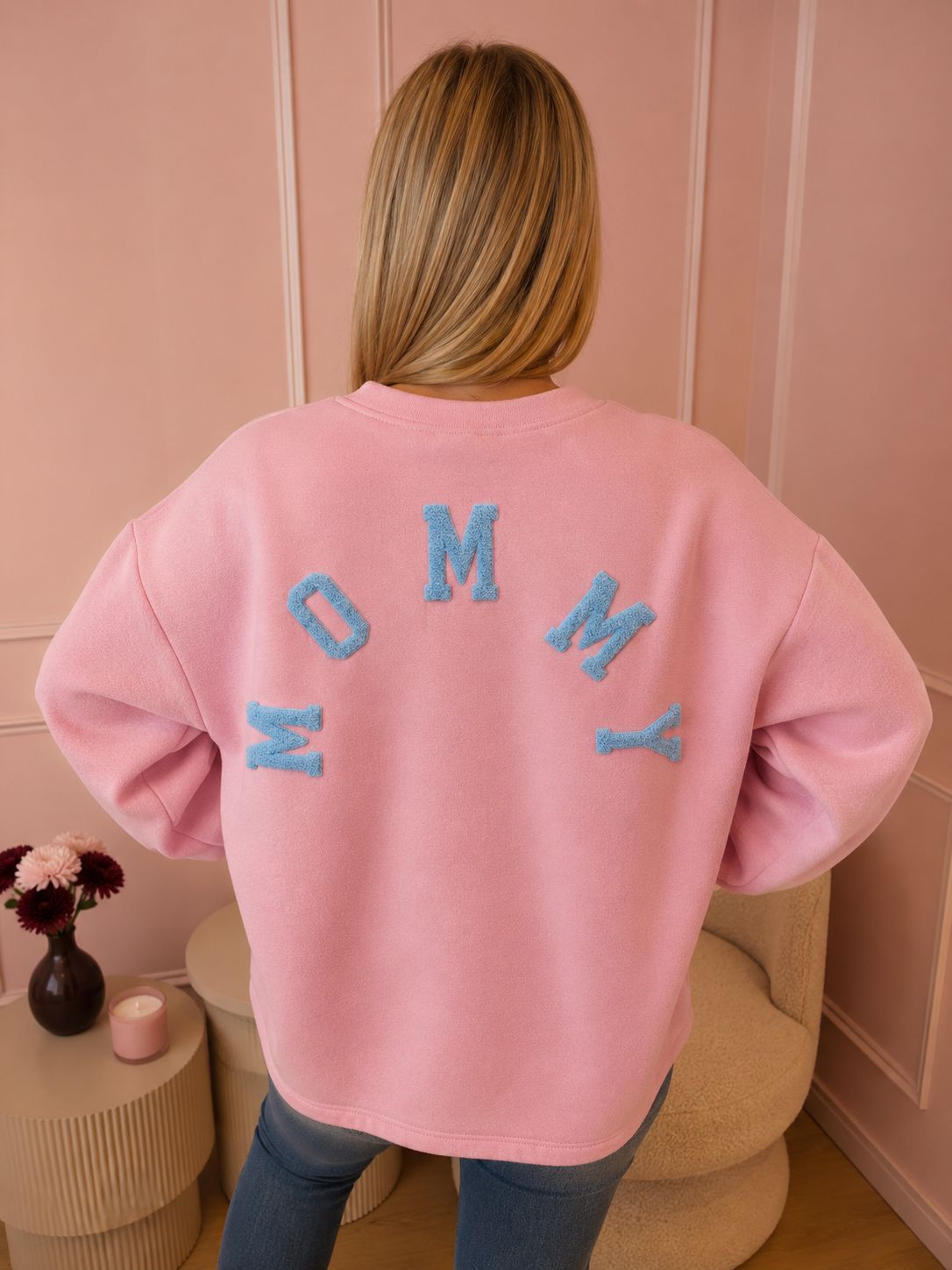 Pink & Blue Mommy Sweater