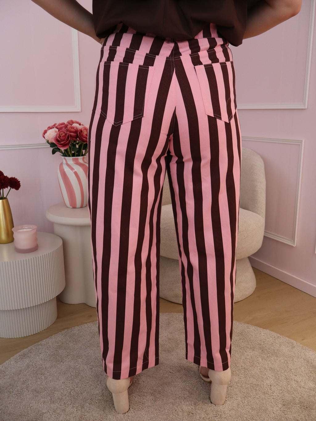 Pink & Brown Ava Jeans
