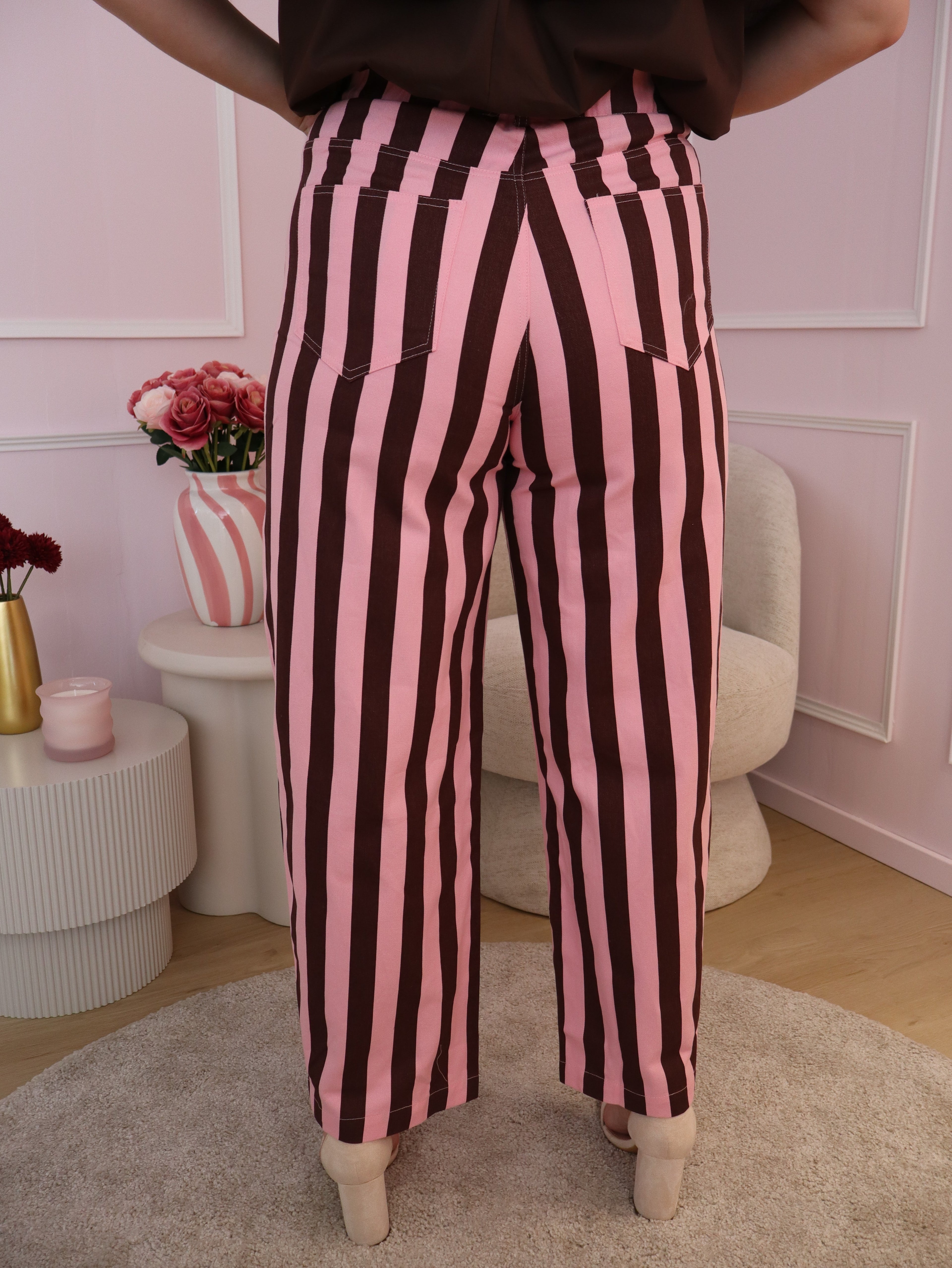 Pink & Brown Ava Jeans