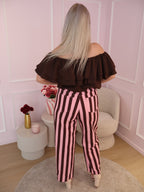Pink & Brown Ava Jeans