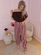 Pink & Brown Ava Jeans