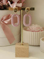 Purple Oval Earring