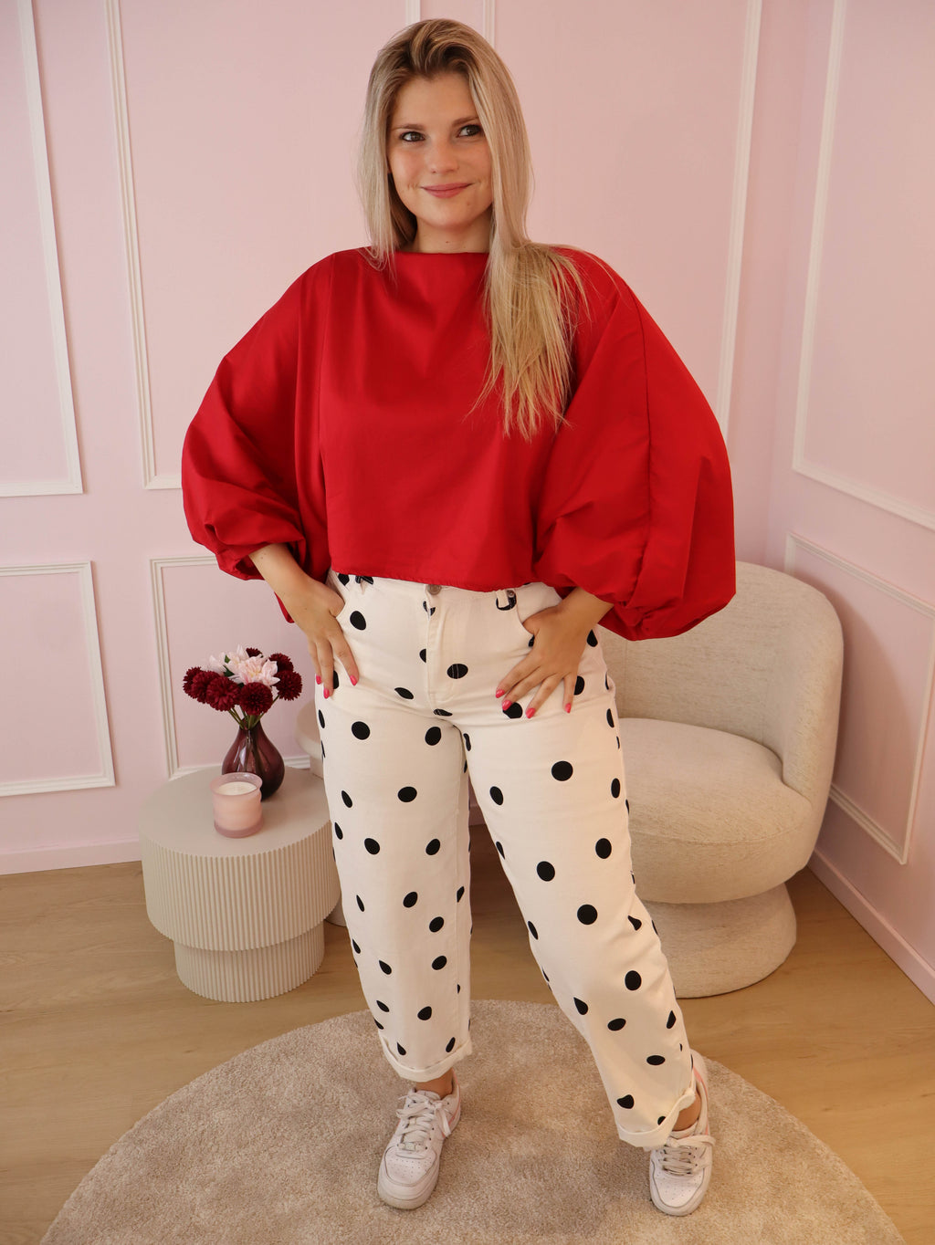 Red Everly Blouse