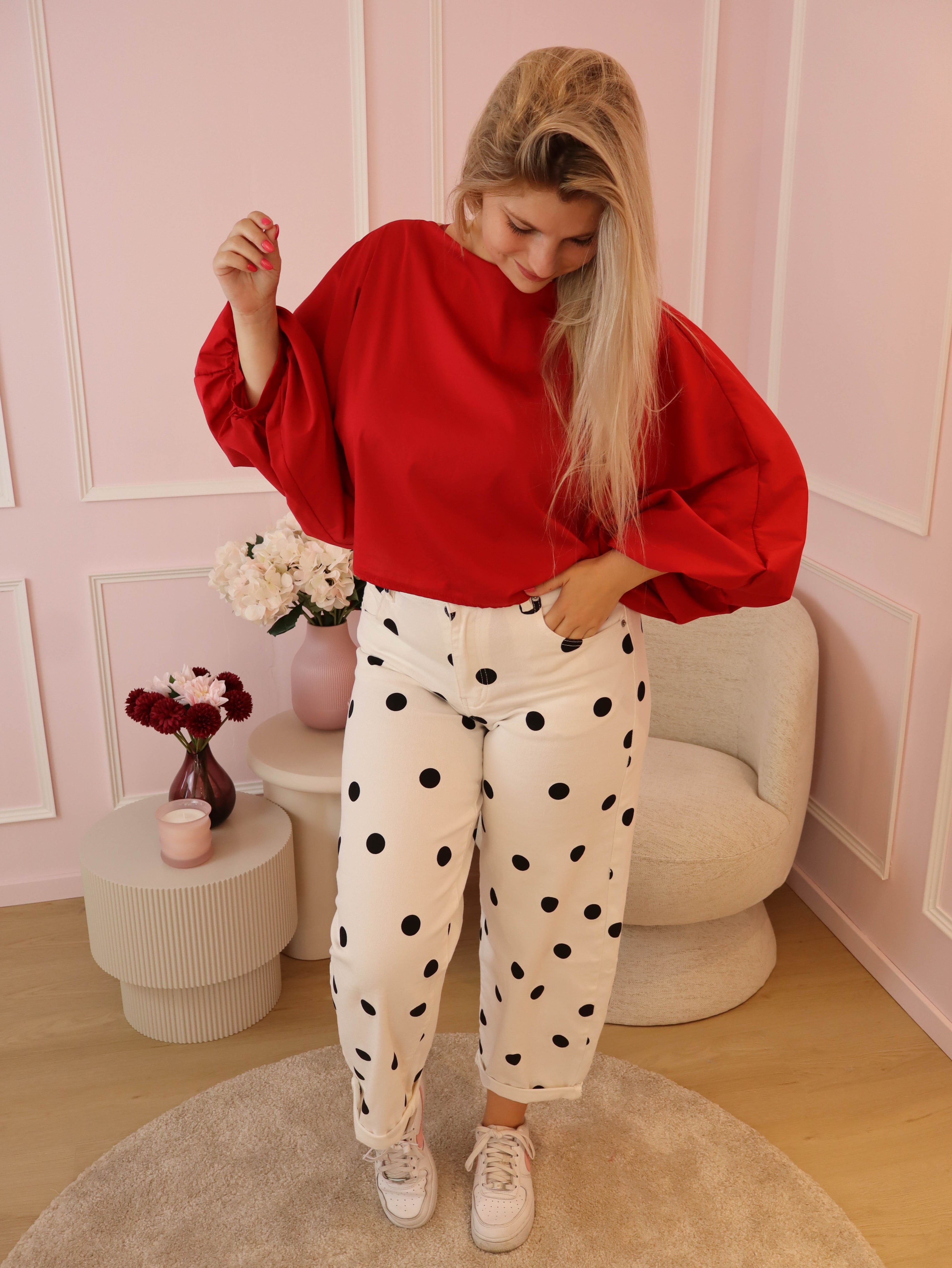 Red Everly Blouse