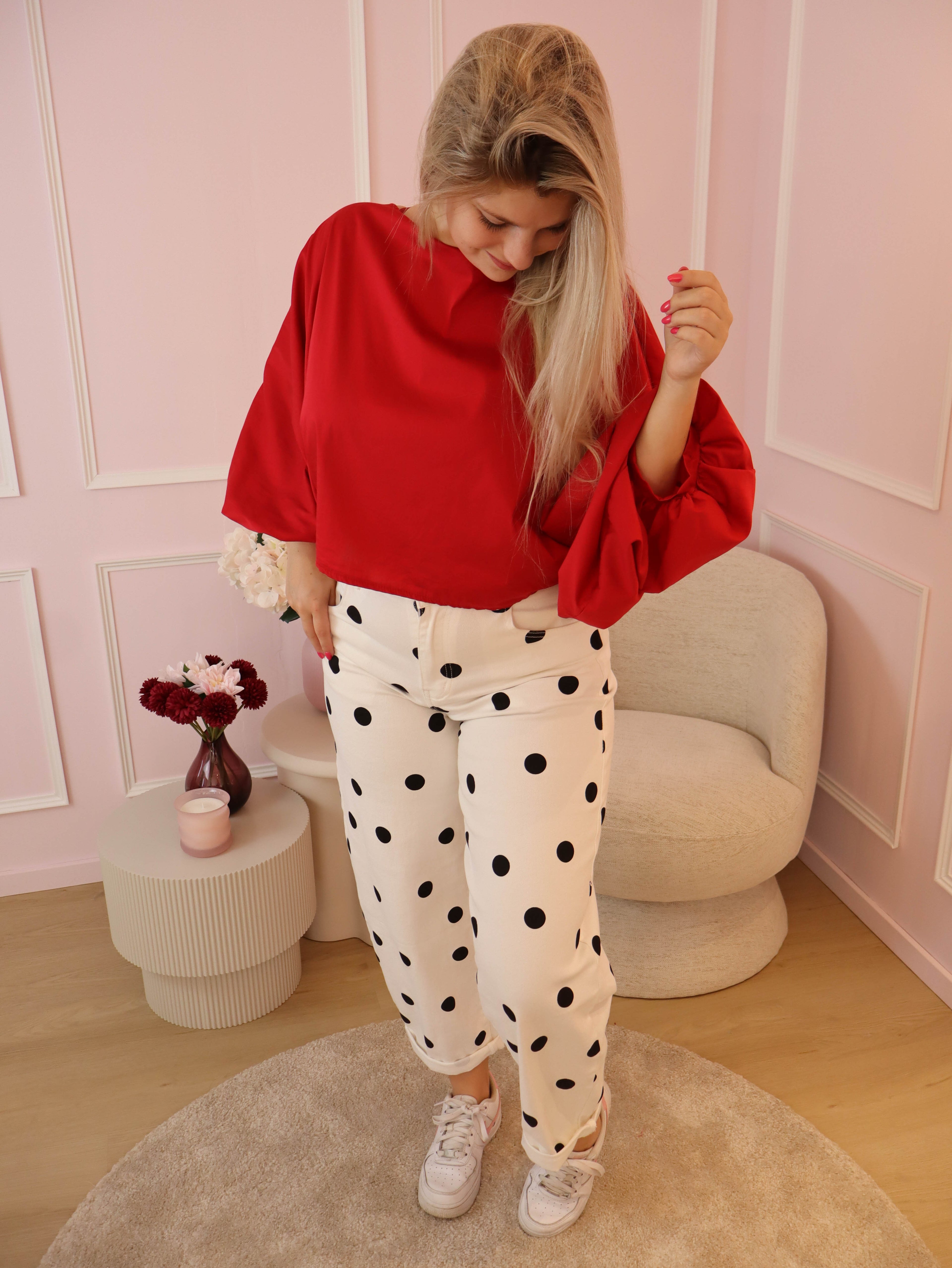 Red Everly Blouse