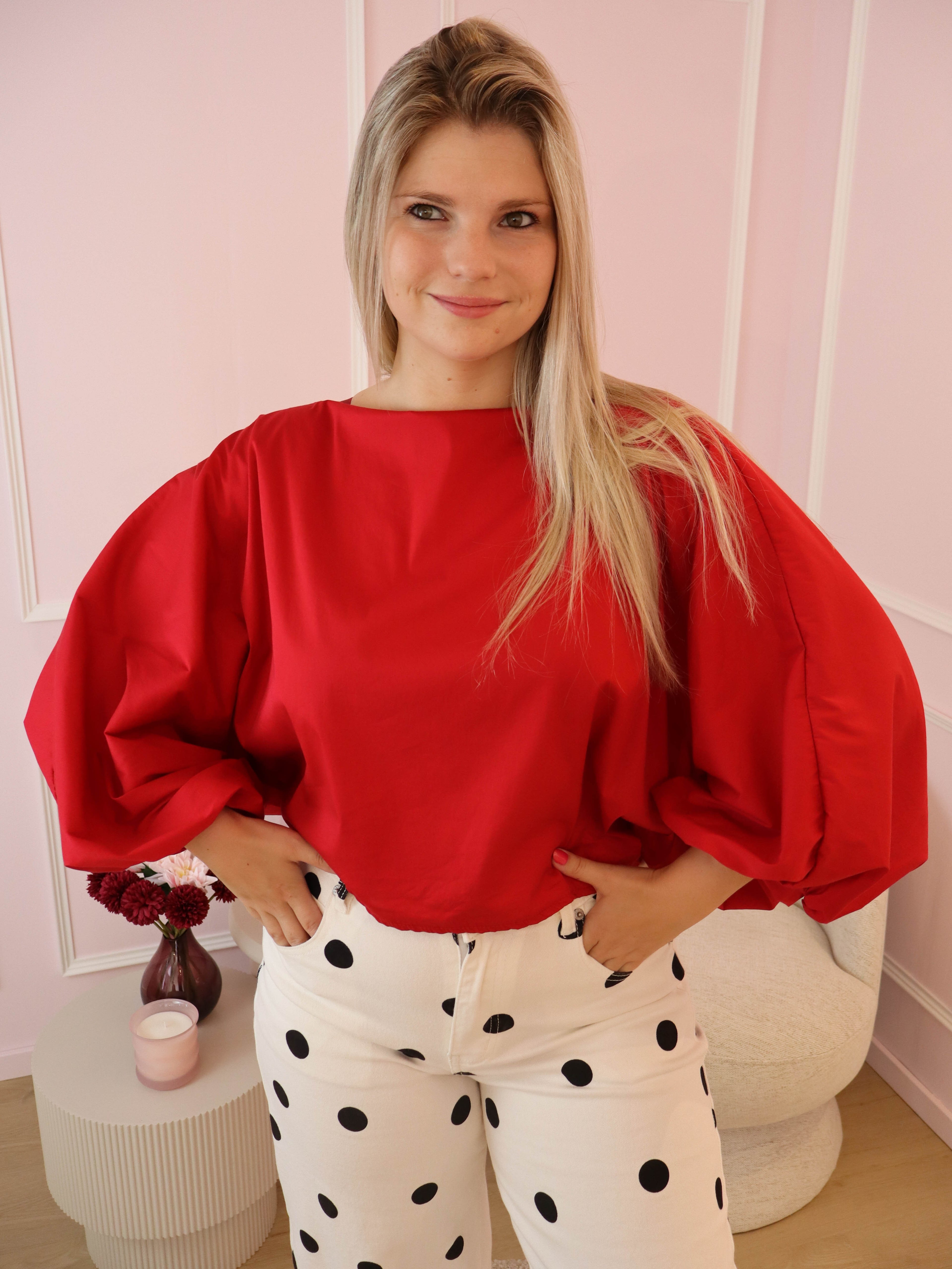 Red Everly Blouse