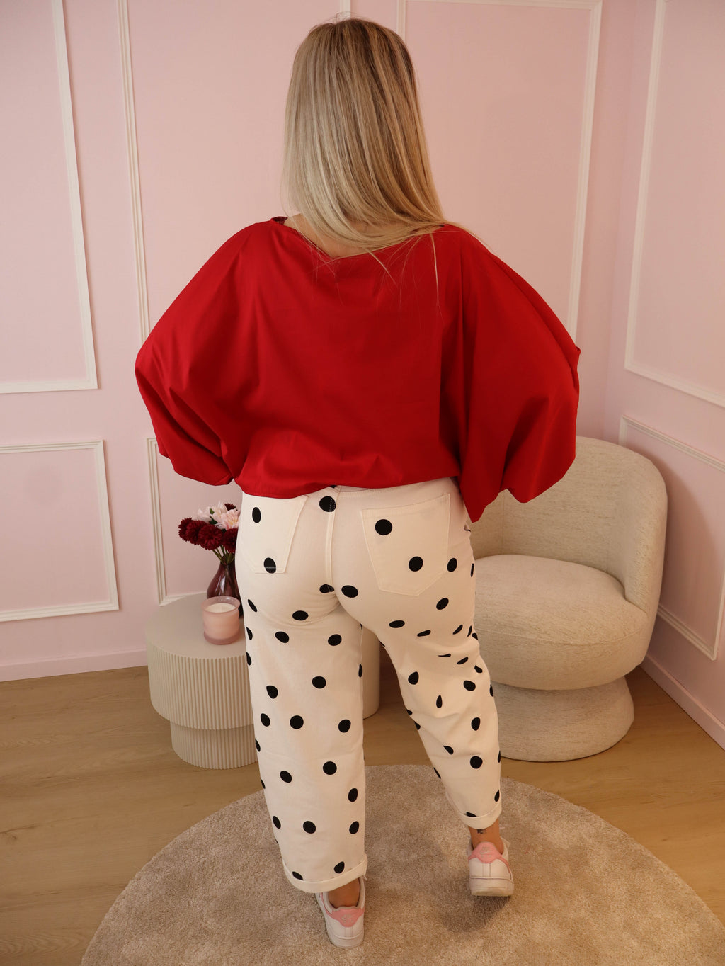 White Balloon Polka Dot Jeans
