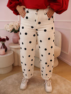 White Balloon Polka Dot Jeans