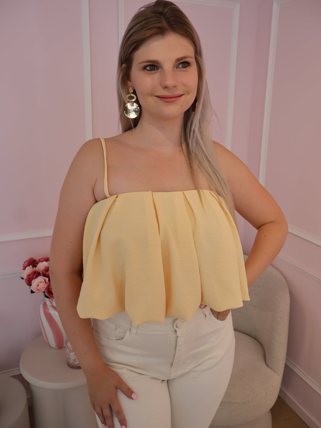 Yellow Cropped Top
