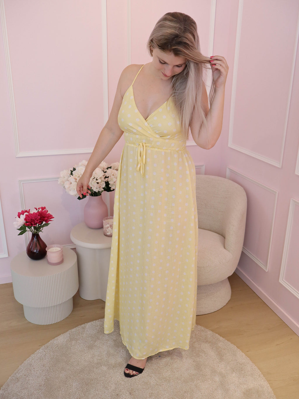 Yellow Elea Polka Dot Dress