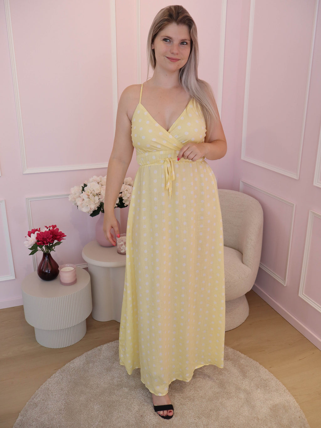 Yellow Elea Polka Dot Dress