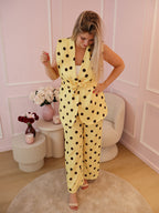 Yellow Jayda Polka Dot Set