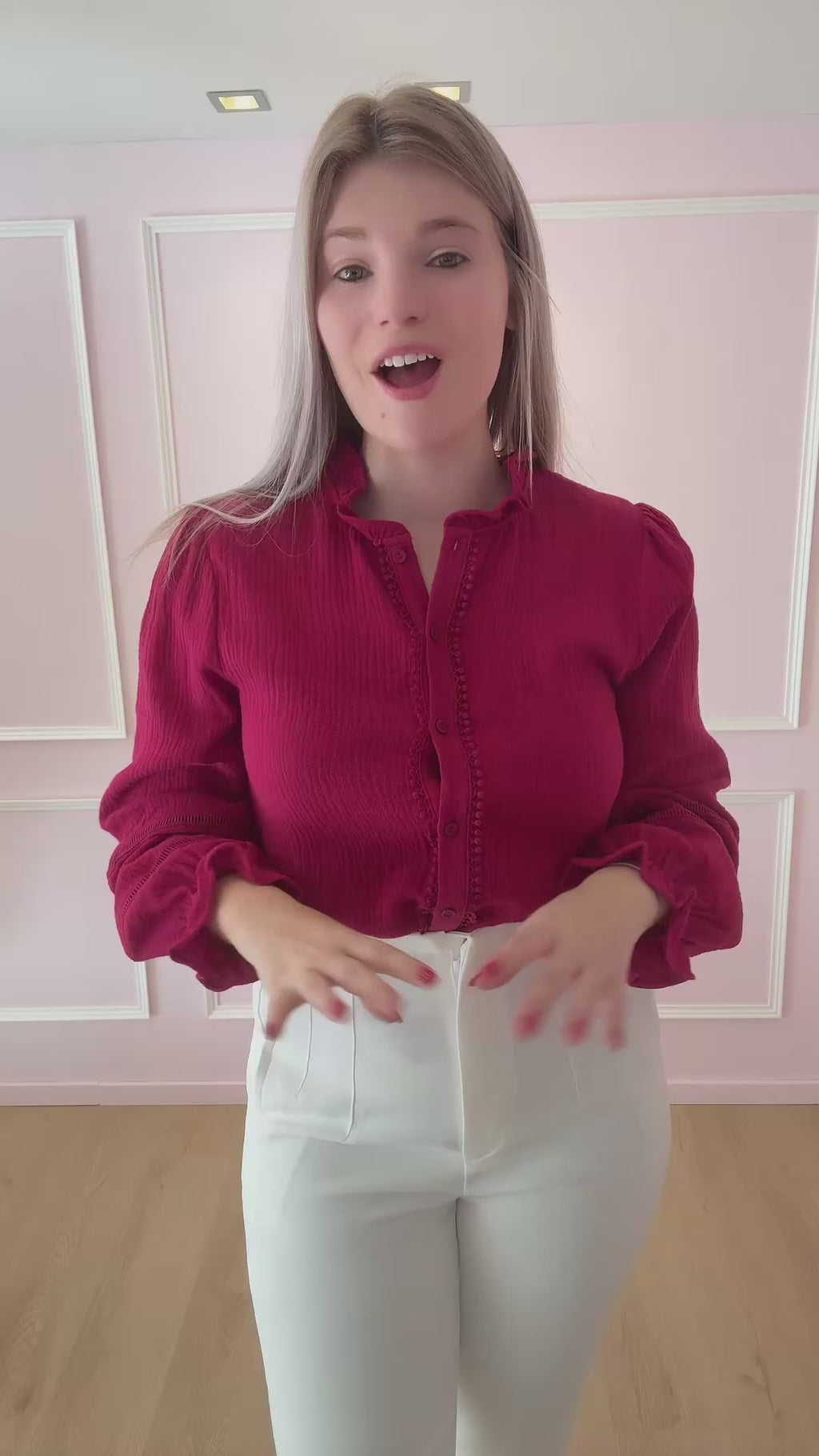 Burgundy Estelle Blouse