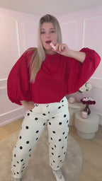 Red Everly Blouse