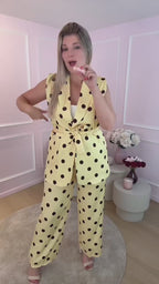 Yellow Jayda Polka Dot Set