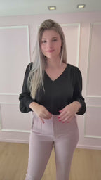 Black Laurine Blouse