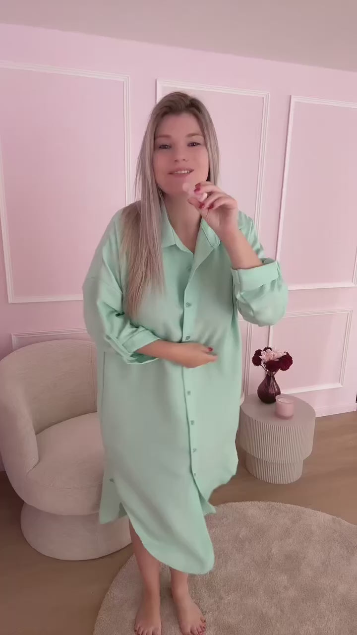Long Blue Daphne Dress