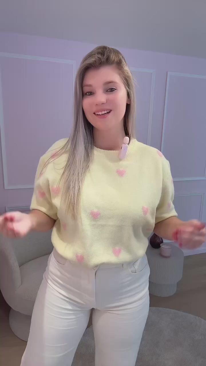 Yellow Heart Sweater