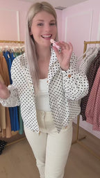 White Pauline Polka Dot Jacket