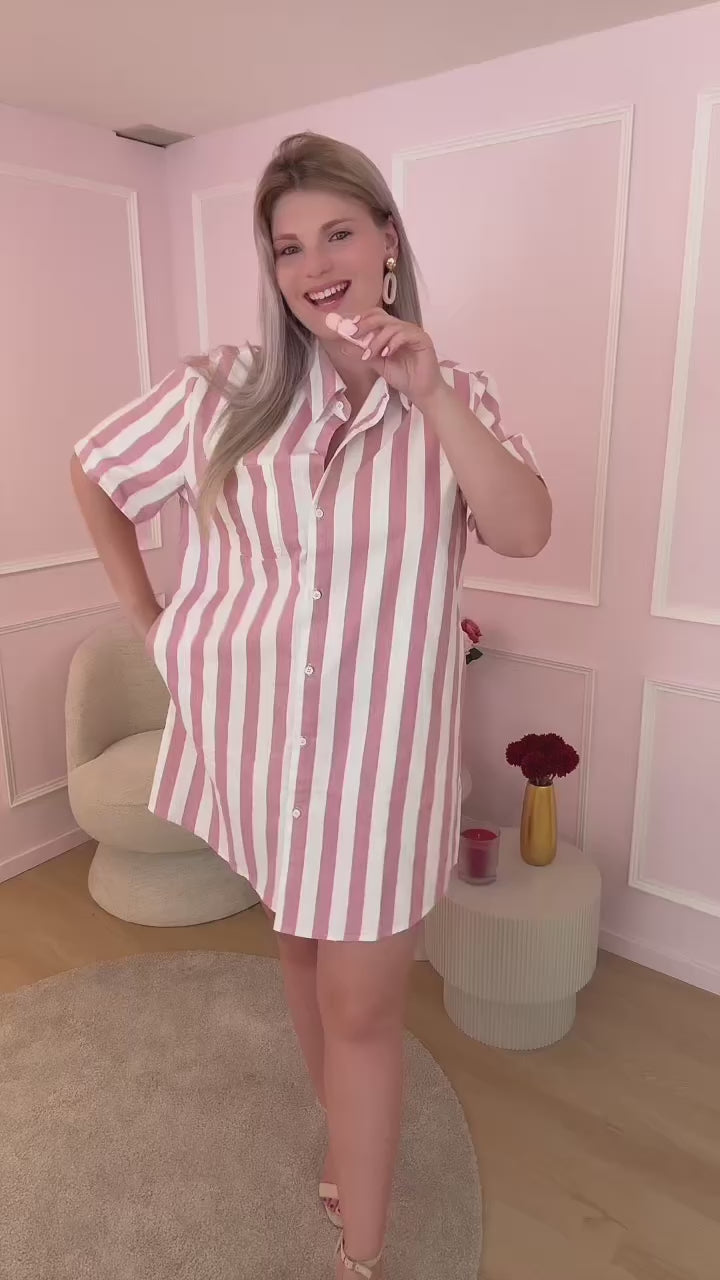 Pink Striped Dress