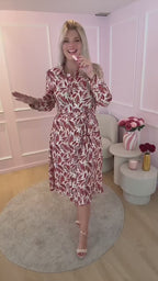 Bordeaux Leaf Dress